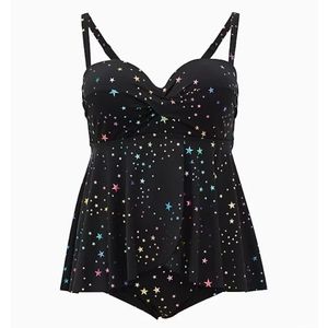 Torrid size 0 rainbow star swimsuit